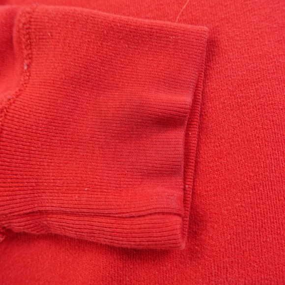 VTG Hollister Hoodie Womens L Red Pullover Sweater Sweatshirt Thermal Hood Y2K - Picture 4 of 14